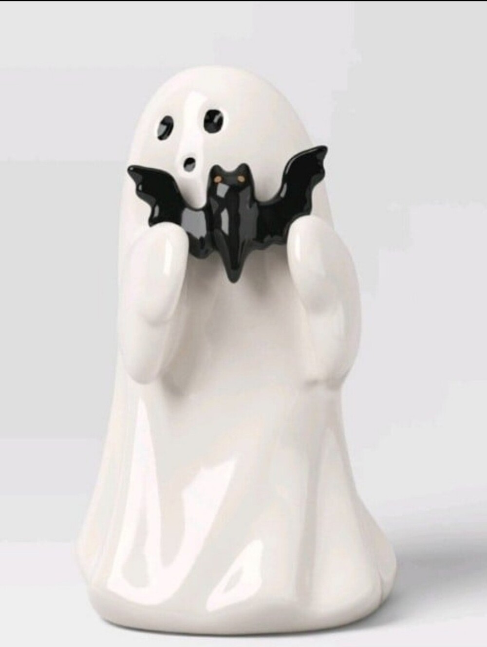2024 Halloween Ceramic Ghost With Bat. Target Hyde And Eek 4.5"